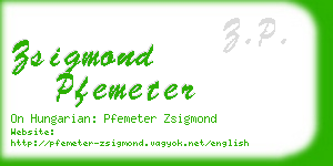 zsigmond pfemeter business card